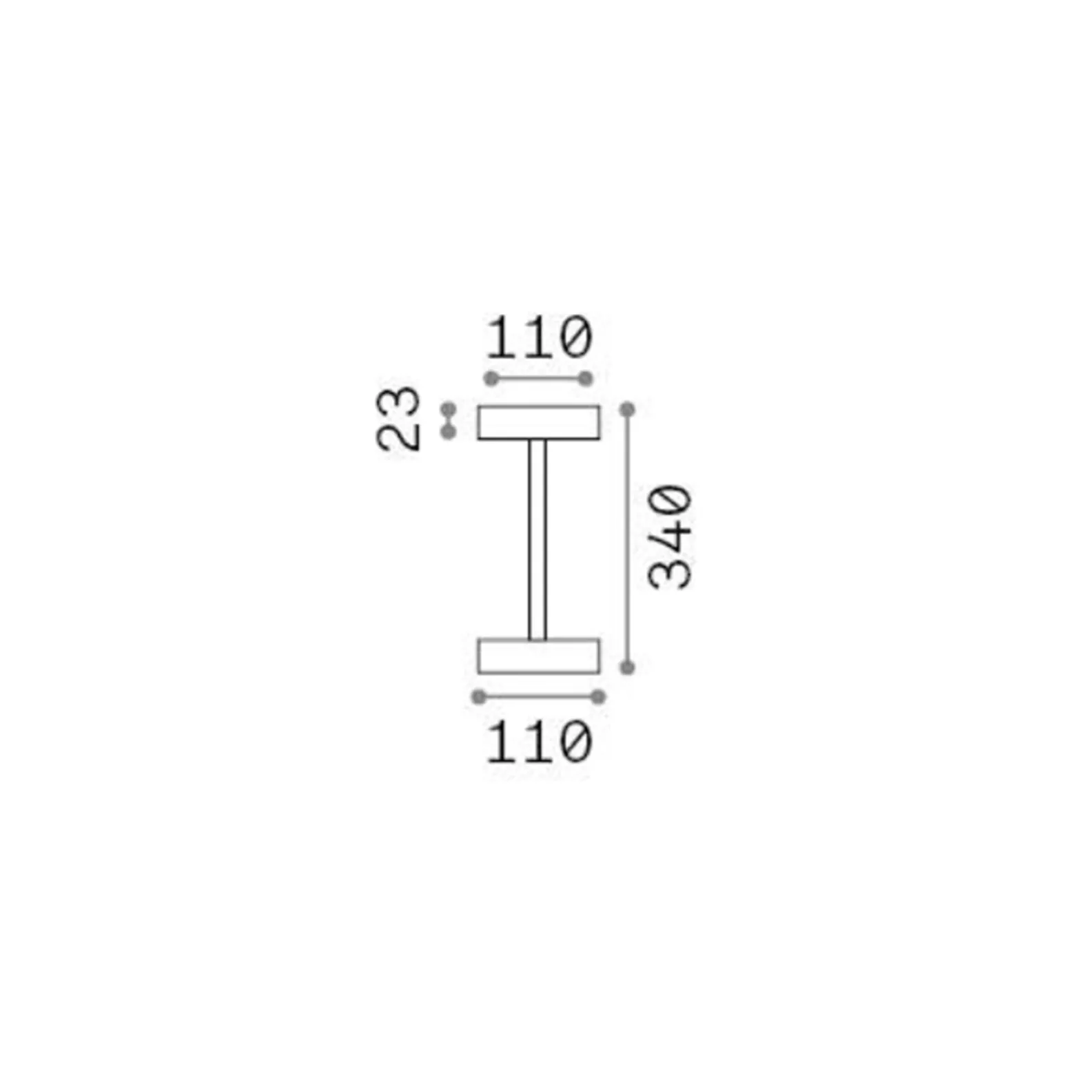 Ideal Lux LED-Akku-Außentischlampe Toffee weiß, Metall 32 cm
