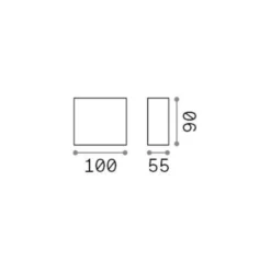 Ideal Lux LED-Außenwandleuchte Argo anthrazit, 4.000 K, down