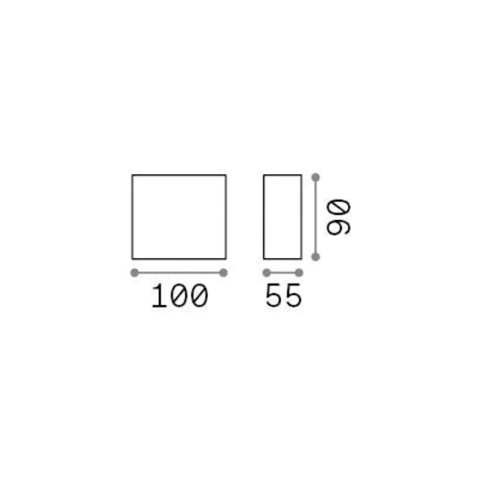 Ideal Lux LED-Außenwandleuchte Argo anthrazit, 4.000 K, down