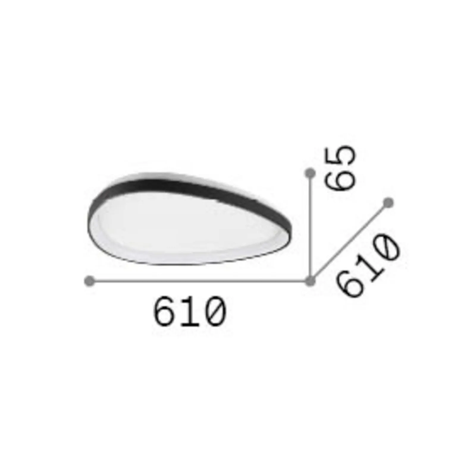 Ideal Lux LED-Deckenlampe Gemini messing 61 cm 2700 K on/off