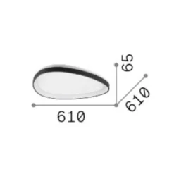 Ideal Lux LED-Deckenlampe Gemini 61 schwarz 3000 K DALI/PUSH