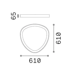 Ideal Lux LED-Deckenlampe Gemini weiß 61 cm 4000 K on/off