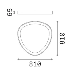 Ideal Lux LED-Deckenlampe Gemini weiß 81 cm 4000 K on/off