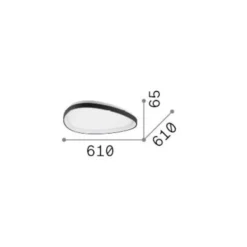 Ideal Lux LED-Deckenlampe Gemini, weiß, 61 cm 3.000 K on/off