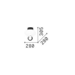 Ideal Lux LED-Deckenlampe Lumiere-2, Glas opal/grau, schwarz