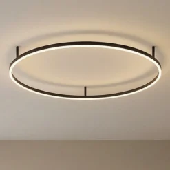 Ideal Lux LED-Deckenlampe Oracle Slim Ø 90 cm schwarz 3.000K