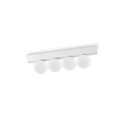 Ideal Lux LED-Deckenlampe Ping Pong weiß 4-flammig, Opalglas