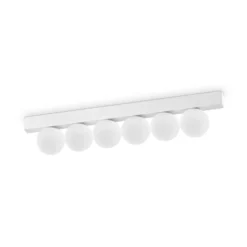 Ideal Lux LED-Deckenlampe Ping Pong weiß 6-flammig, Opalglas