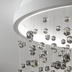 Ideal Lux LED-Deckenleuchte Armony weiß Metall Glas, Ø 50 cm