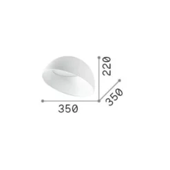 Ideal Lux LED-Deckenleuchte Corolla-2, weiß, Metall, Ø 35 cm