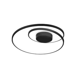 Ideal Lux LED-Deckenleuchte Dali, schwarz, Metall, Ø 60 cm