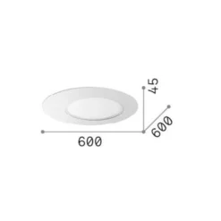 Ideal Lux LED-Deckenleuchte Iride, weiß, Ø 60 cm, Metall