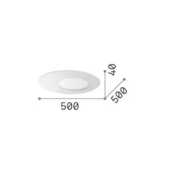 Ideal Lux LED-Deckenleuchte Iride, weiß, Ø 50 cm, Metall