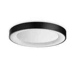 Ideal Lux LED-Deckenleuchte Planet, schwarz, Ø 50 cm, Metall
