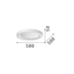 Ideal Lux LED-Deckenleuchte Planet, weiß, Ø 50 cm, Metall