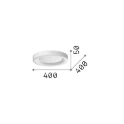 Ideal Lux LED-Deckenleuchte Planet, weiß, Ø 40 cm, Metall