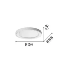 Ideal Lux LED-Deckenleuchte Planet, weiß, Ø 60 cm, Metall