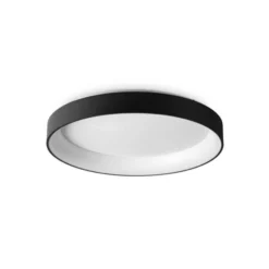 Ideal Lux LED-Deckenleuchte Ziggy, schwarz, Ø 80 cm, Metall