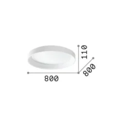 Ideal Lux LED-Deckenleuchte Ziggy, schwarz, Ø 80 cm, Metall