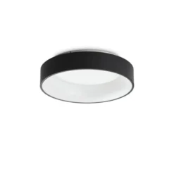 Ideal Lux LED-Deckenleuchte Ziggy, schwarz, Ø 45 cm, Metall