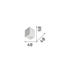 Ideal Lux LED-Downlight Dot Square schwarz Aluminium 3.000 K
