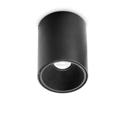 Ideal Lux LED-Downlight Nitro Round, schwarz, Höhe 14,2 cm