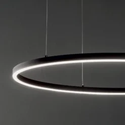 Ideal Lux LED-Hängelampe Oracle Slim Ø 50 cm schwarz 3.000 K
