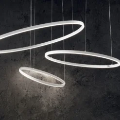 Ideal Lux LED-Hängelampe Oracle Slim Ø 90 cm weiß 3.000 K