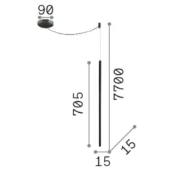 Ideal Lux LED-Hängeleuchte Filo, weiß, Metall, langes Kabel