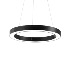 Ideal Lux LED-Hängeleuchte Oracle, Ø 60 cm, schwarz, 3.000 K