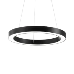 Ideal Lux LED-Hängeleuchte Oracle, Ø 70 cm, schwarz, 3.000 K