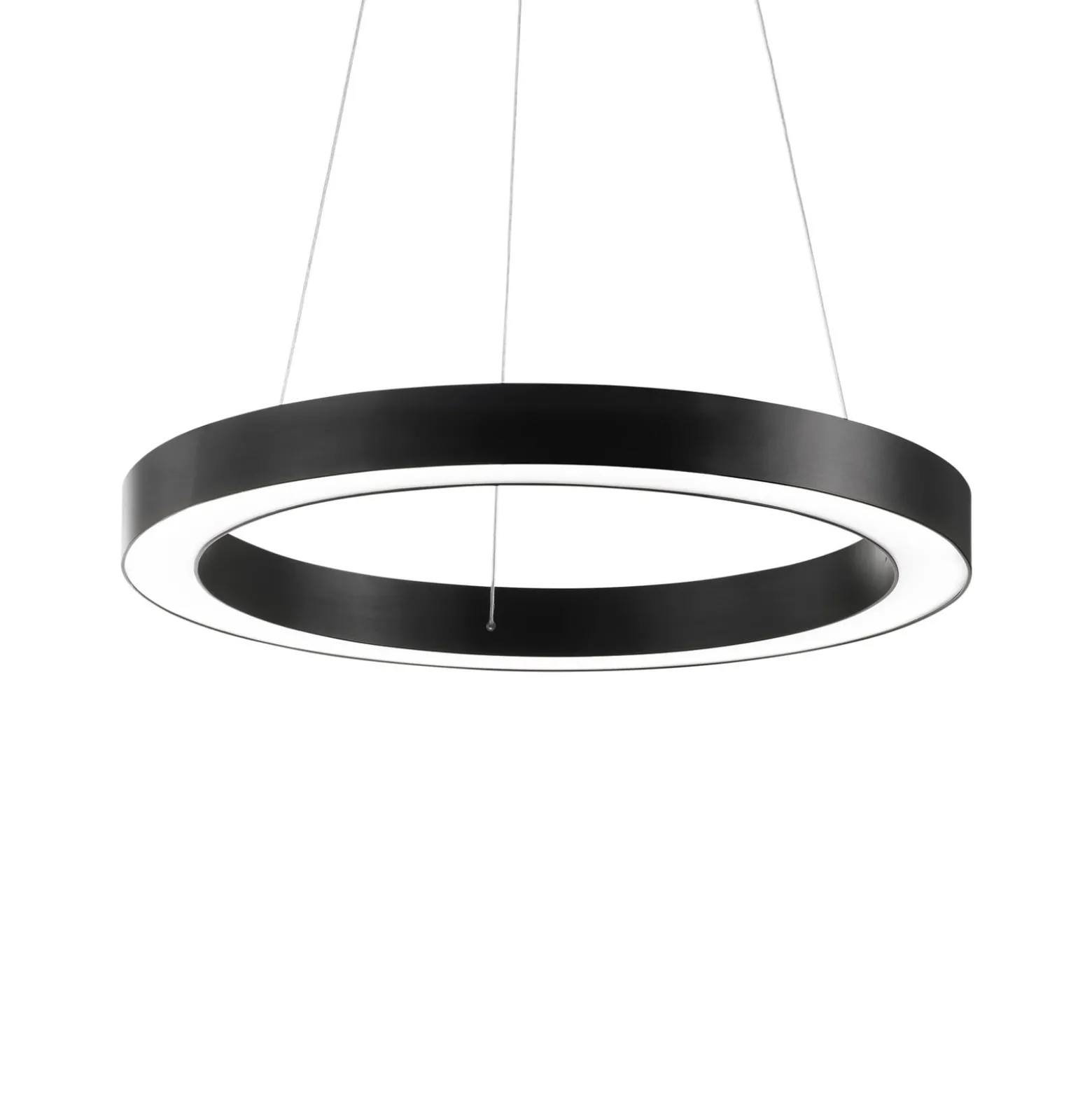 Ideal Lux LED-Hängeleuchte Oracle, Ø 70 cm, schwarz, 3.000 K