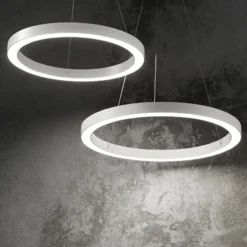 Ideal Lux LED-Hängeleuchte Oracle, Ø 70 cm, weiß, 3.000 K