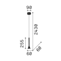 Ideal Lux LED-Pendellampe Diesis messingfarben Ø 6 cm Metall