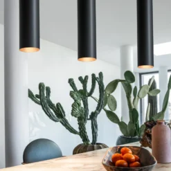 Ideal Lux LED-Pendelleuchte Look, Ø 6 cm, schwarz, Metall