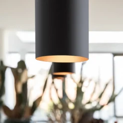 Ideal Lux LED-Pendelleuchte Look, Ø 6 cm, schwarz, Metall