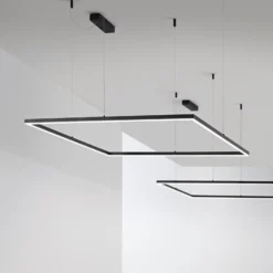 Ideal Lux LED-Pendel Oracle Slim 90 x 90 cm schwarz 3.000 K