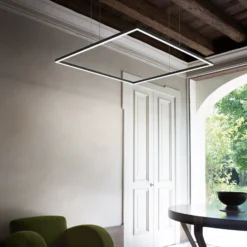 Ideal Lux LED-Pendel Oracle Slim 90 x 90 cm schwarz 3.000 K