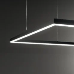 Ideal Lux LED-Pendel Oracle Slim 50 x 50 cm schwarz 3.000 K