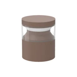 Ideal Lux LED-Sockelleuchte Boeing, kaffeebraun, Höhe 15 cm