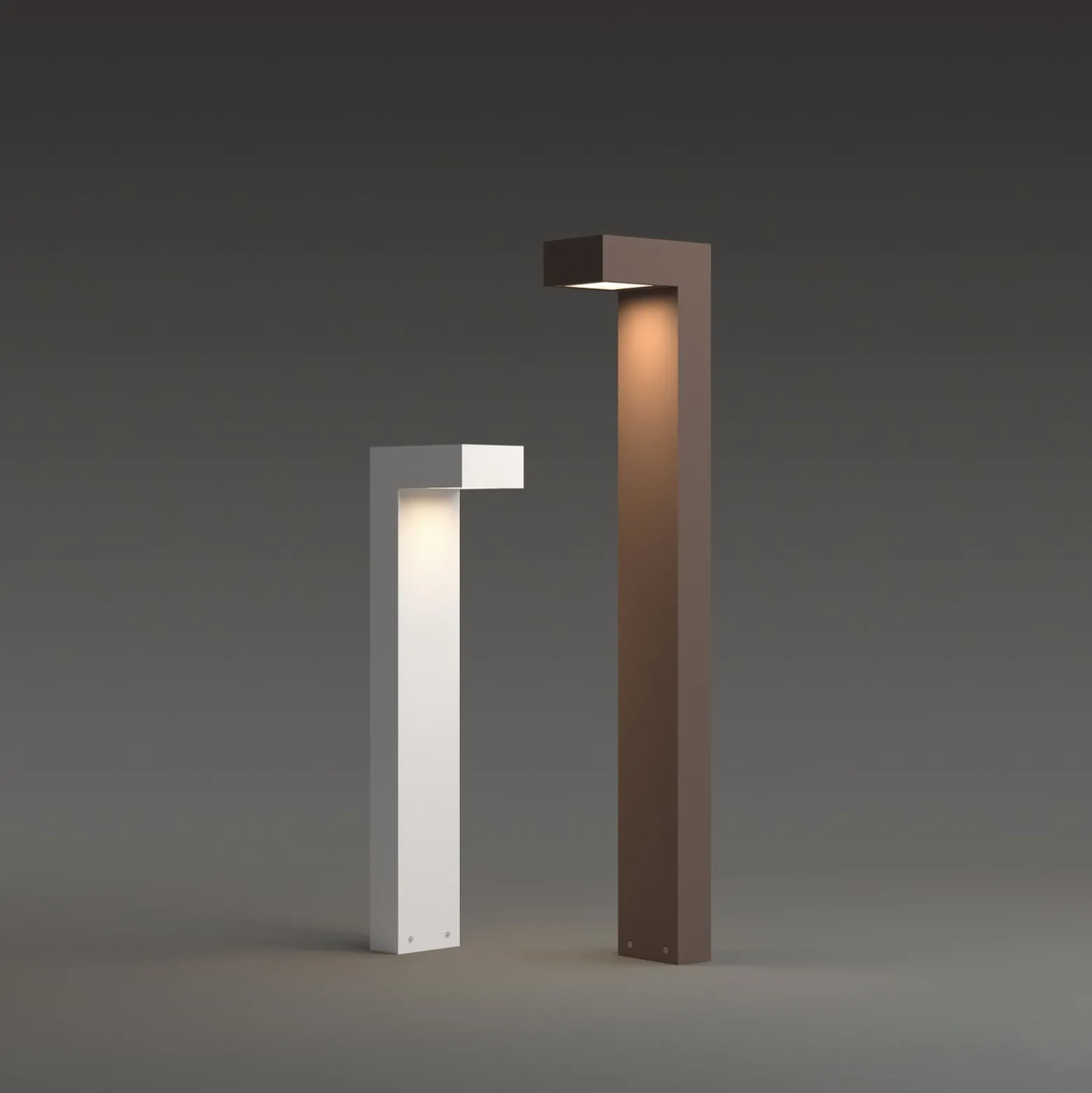 Ideal Lux LED-Wegelampe Sirio, braun, Höhe 60 cm, Metall