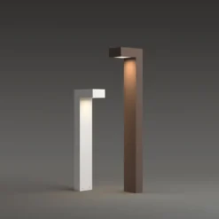 Ideal Lux LED-Wegelampe Sirio, grau, Höhe 60 cm, Metall