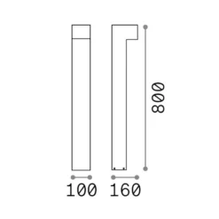 Ideal Lux LED-Wegelampe Sirio, grau, Höhe 80 cm, Metall