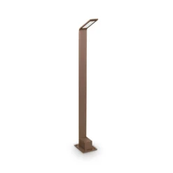Ideal Lux LED-Wegeleuchte Agos braun 3.000 K Höhe 80 cm Alu