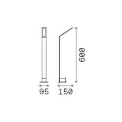 Ideal Lux LED-Wegeleuchte Agos braun 3.000 K Höhe 60 cm Alu