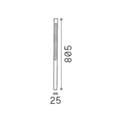 Ideal Lux LED-Wegeleuchte Jedi anthrazit Metall Höhe 80,5 cm