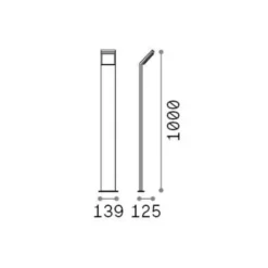 Ideal Lux LED-Wegeleuchte Style, braun, Höhe 100 cm, 3.000 K