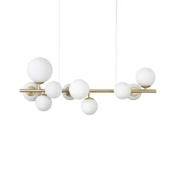 Ideal Lux Perlage Hänge Länge 81cm messing/weiß, 10-fl