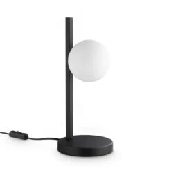 Ideal Lux Tischlampe Binomio, schwarz, Höhe 38 cm, Metall