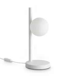 Ideal Lux Tischlampe Binomio, weiß, Höhe 38 cm, Metall